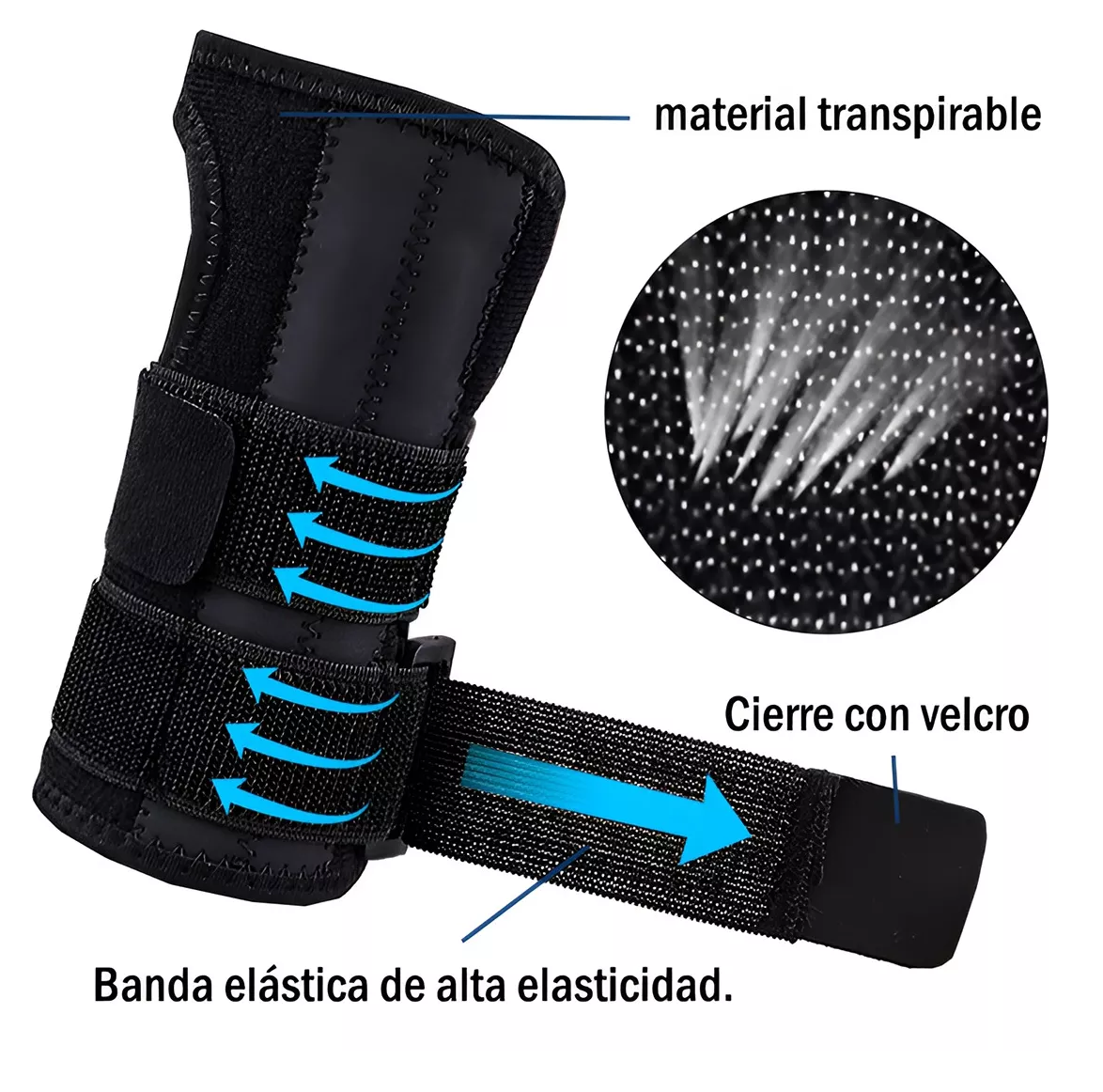 Foto 5 pulgar | Férula Muñeca Comoda Vendaje Ajustable Lab.g,muñequera Ortopedica Mano Izquierda Negra