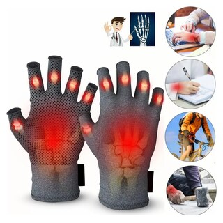 Foto 2 | Guantes Artritis Reumatoide Térmicos Compresión Alivia Dolor Talla M Eo Safe Imports Esi-13642-1 Gris
