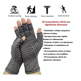 Foto 4 | Guantes Artritis Reumatoide Térmicos Compresión Alivia Dolor Talla M Eo Safe Imports Esi-13642-1 Gris