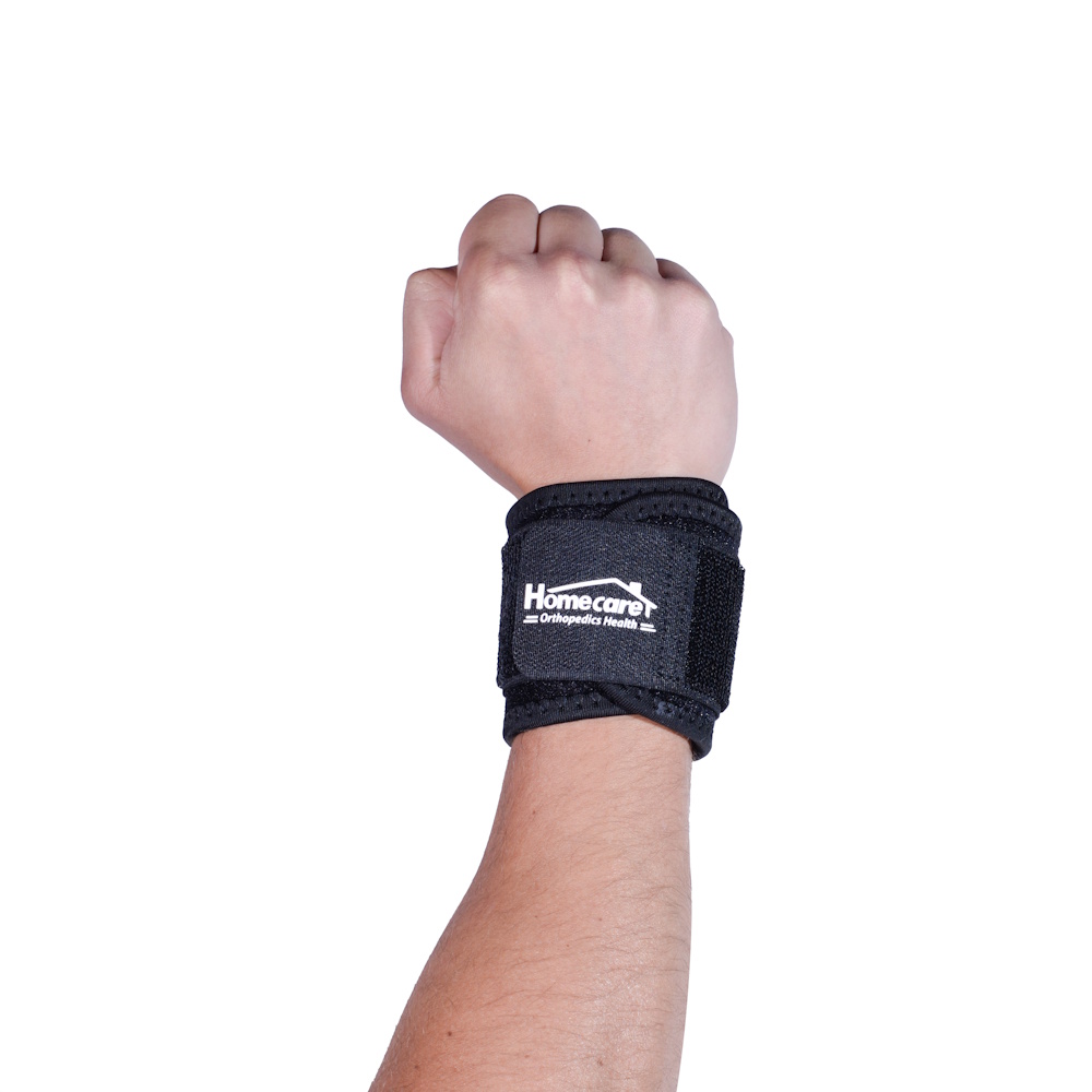 Foto 2 pulgar | Muñequera Ajustable Neopreno Negra Transpirable Homecare