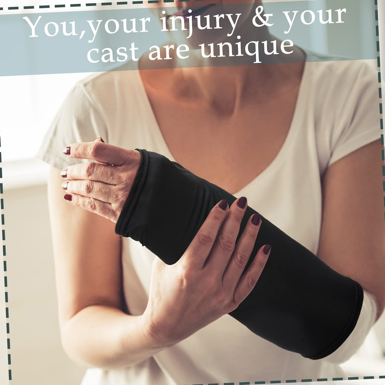 Foto 5 | Protector Arm Cast Cover Boao Short Cover  8 Unidades  Negro - Venta Internacional.