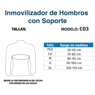 Foto 8 | Inmovilizador Ajustable de Hombros con Soporte Tynor C03A color Gris
