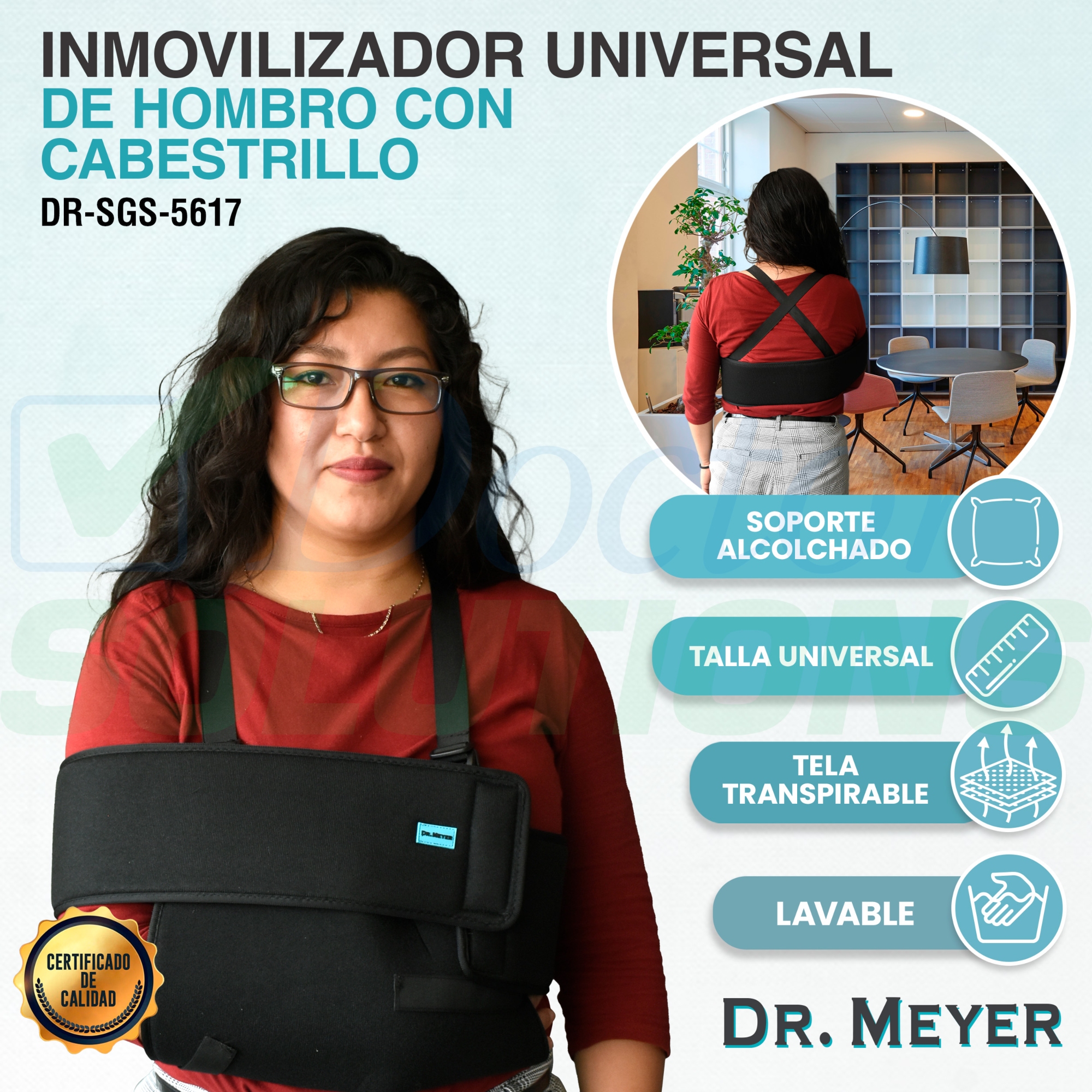 Foto 3 pulgar | Inmovilizador De Hombro Universal Con Cabestrillo Dr. Meyer DR-SGS-5617-ML