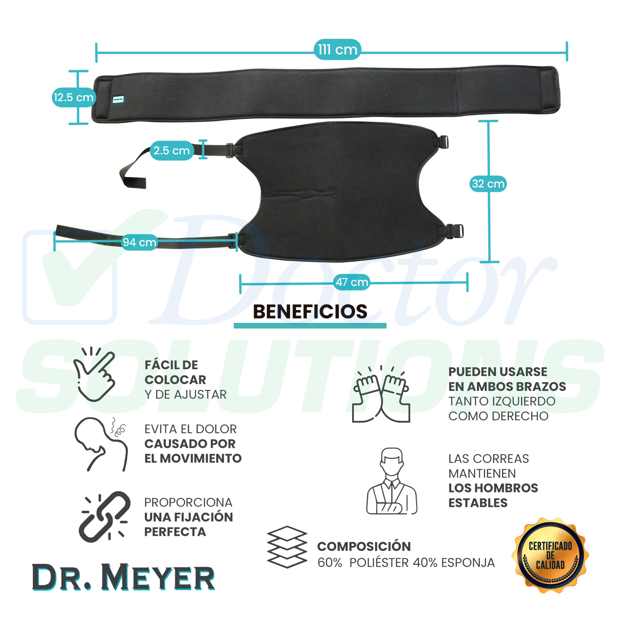 Foto 6 pulgar | Inmovilizador De Hombro Universal Con Cabestrillo Dr. Meyer DR-SGS-5617-ML