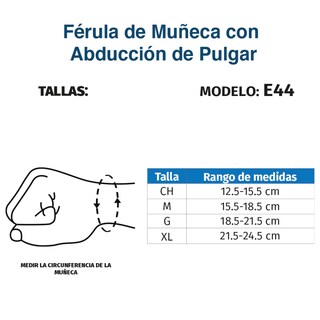 Foto 5 | Férula para Muñeca Tynor E44 color Negro Ambidiestra Órtesis con Abducción Pulgar