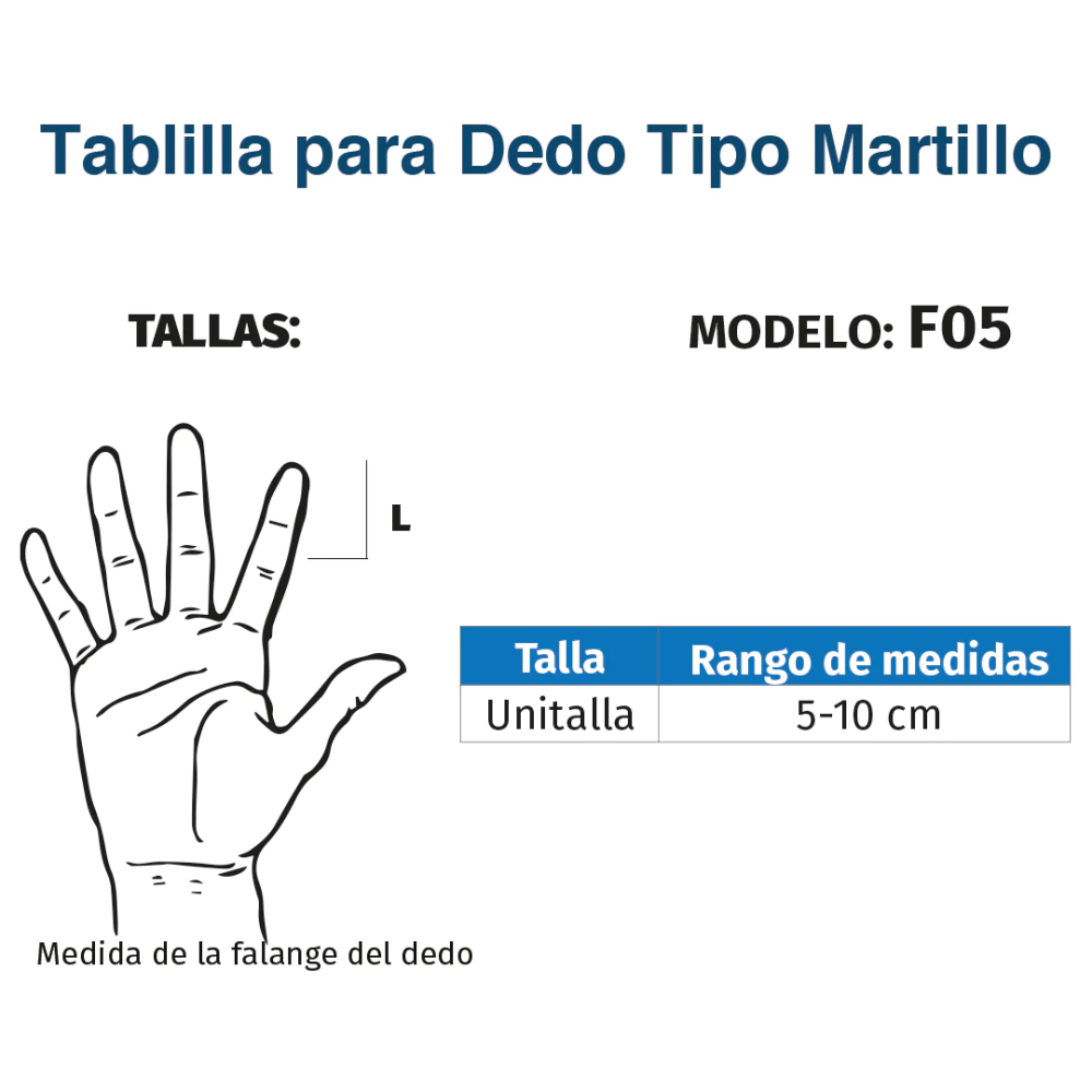 Foto 5 | Tablilla Férula Tynor F05 Aluminio Tipo Martillo para Dedo