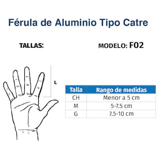 Foto 5 | Férula Aluminio Semirrígida Tipo Catre Dedo Tynor F02
