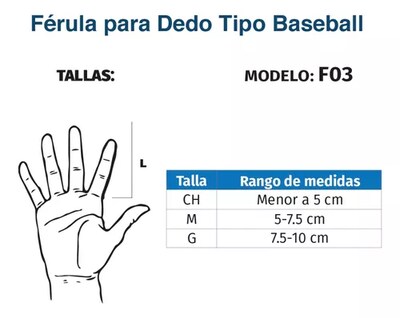 Foto 5 | Férula de Aluminio Semirrígida Tipo Baseball Dedo Tynor F03
