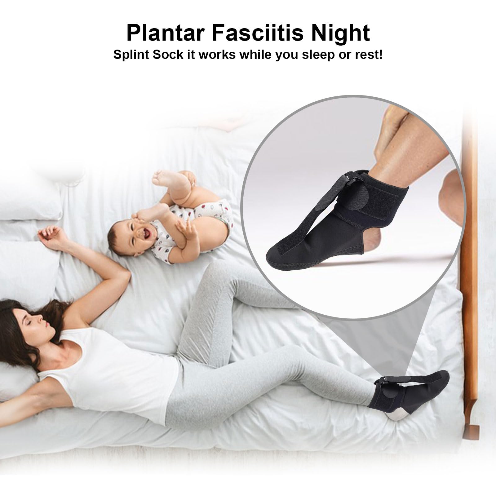 Foto 6 pulgar | Night Splint + Calcetines Para Aliviar La Fascitis Plantar Pentel - Venta Internacional.
