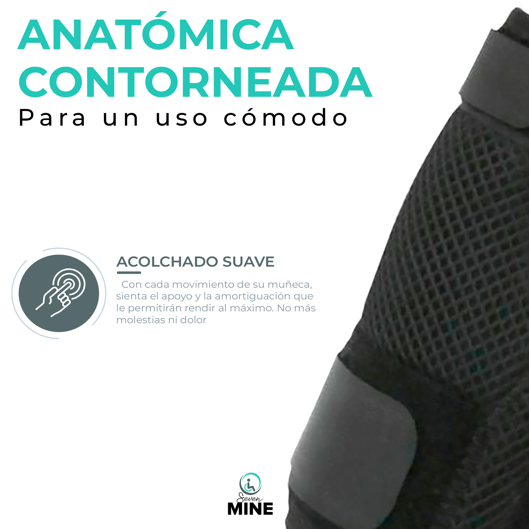 Foto 7 pulgar | Férula Para Pulgar Corta Con Varilla De Aluminio [talla Universal, Negro]