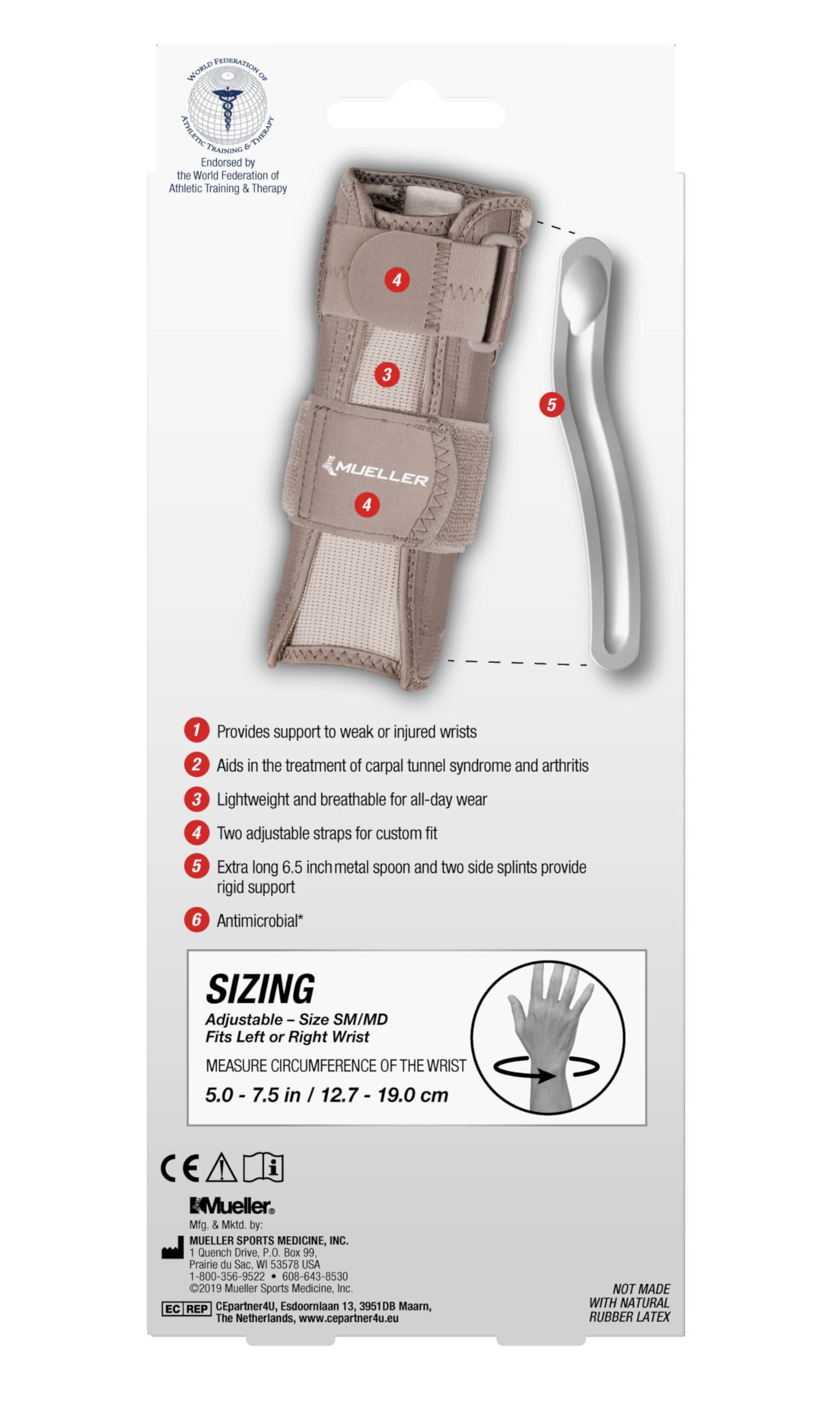 Foto 6 pulgar | Estabilizador De Muñeca Mueller Sports Medicine Reversible Taupe S/m - Venta Internacional.