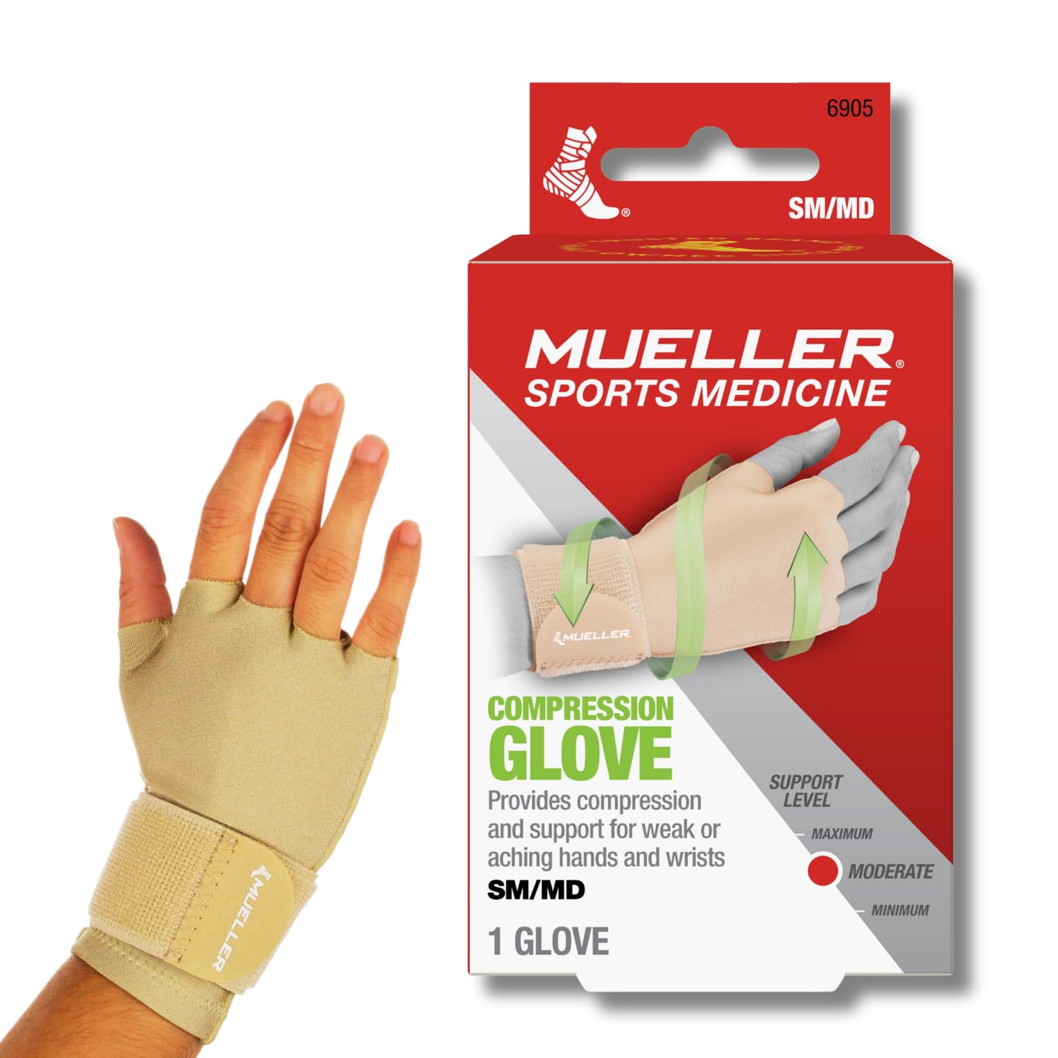 Foto 2 pulgar | Guante De Compresión Mueller Sports Medicine Para El Túnel Carpiano - Venta Internacional.