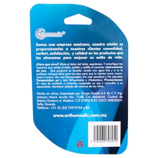Foto 3 | Talonera de Gel con Tela Orthomedic Azul