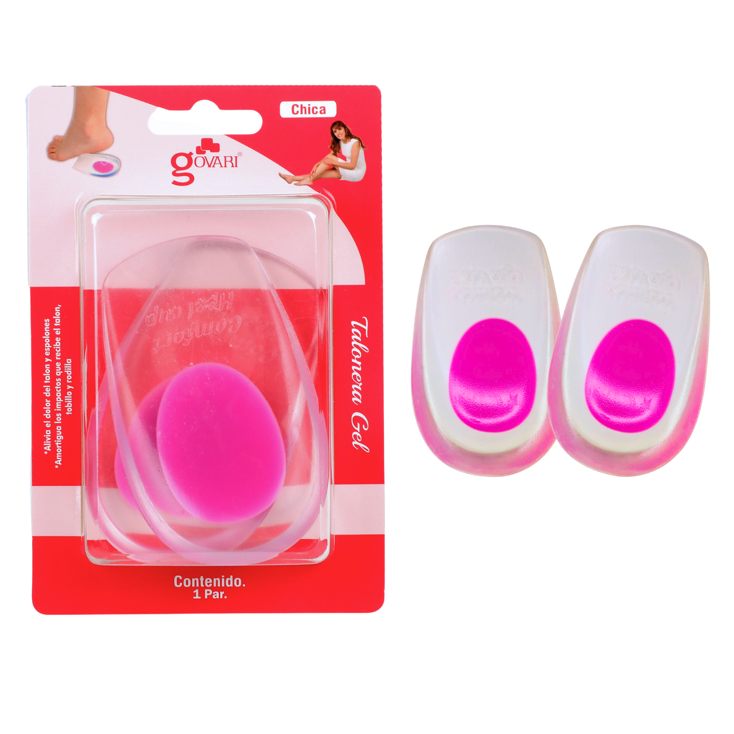Talonera de Gel Govari Rosa 1 Par