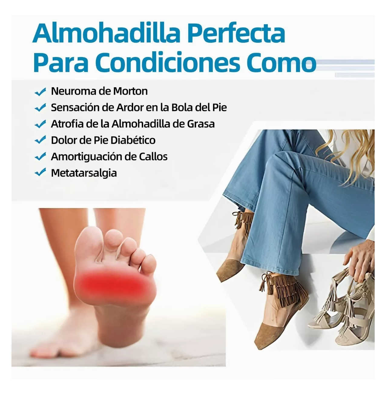 Foto 4 | Protector Almohadillas Para Pies Para Antepiéde 5 Pares Transparente