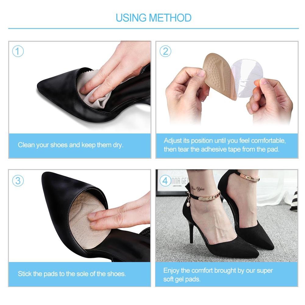 Foto 5 pulgar | Almohadillas Para Pies Tmishion, Gel Antideslizante Para Tacón Alto, 2 Pares - Venta Internacional.