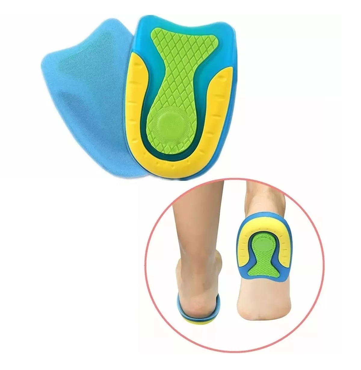 Foto 5 pulgar | 1 Par Talonera Espolón Calcáneo Gel Plantilla Ortopédicas Talla L