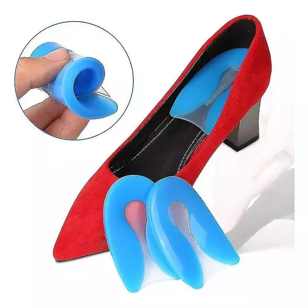 Foto 3 pulgar | 1 Par Talonera Forma U Plantillas Ortopédicas Gel Calcáneo
