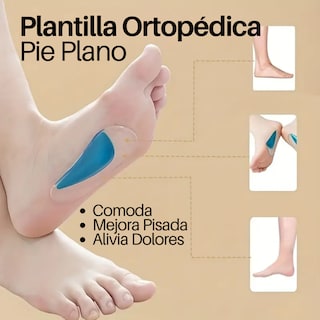 Foto 2 | Plantillas Ortopedicas Pie Plano de Gel 1 Par