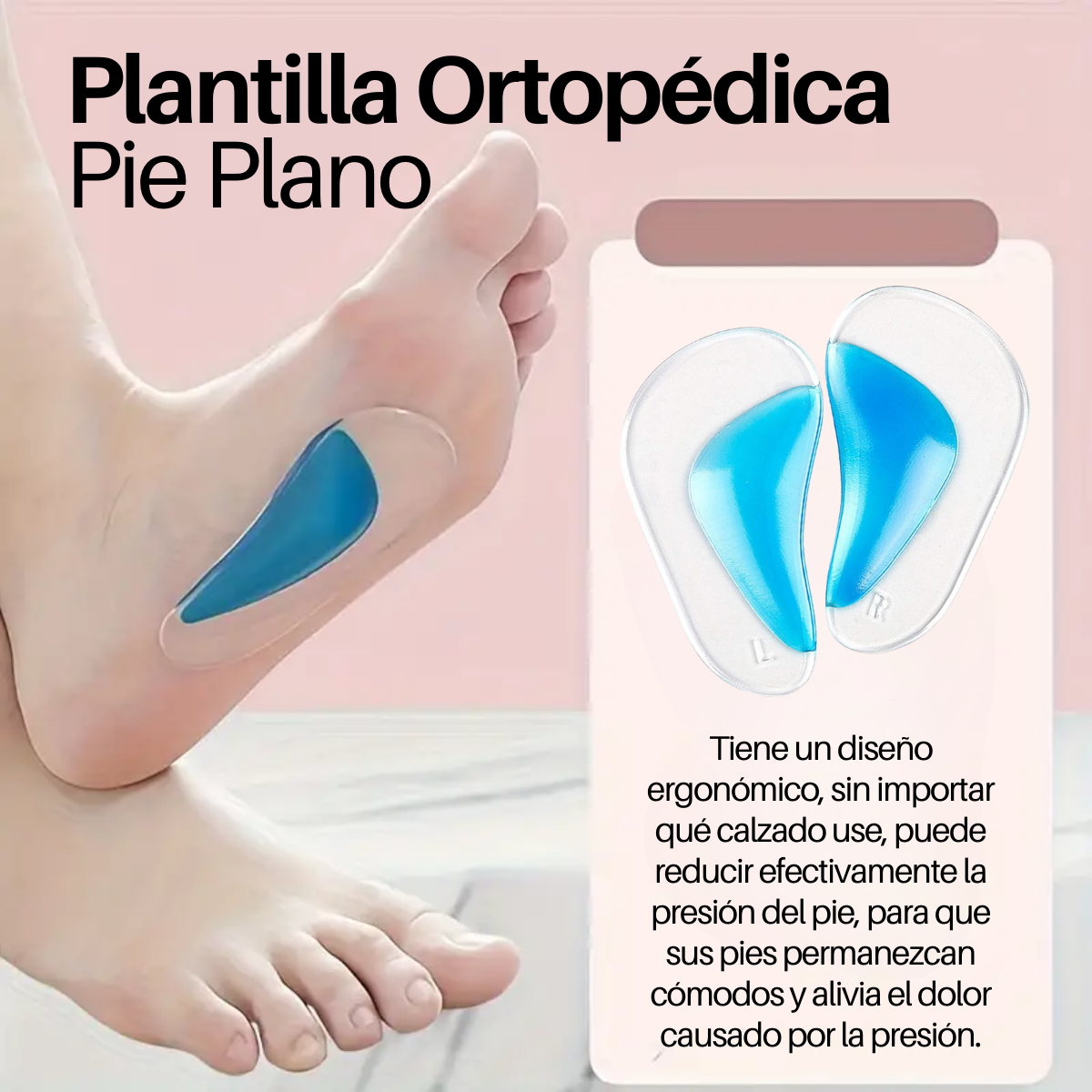 Foto 6 pulgar | Plantillas Ortopedicas Pie Plano de Gel 1 Par
