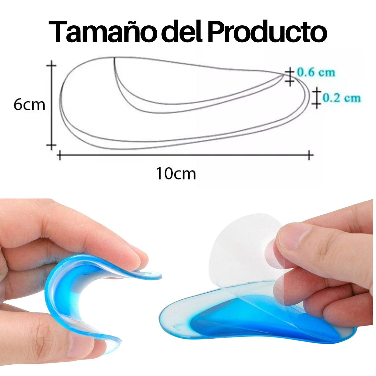 Foto 9 pulgar | Plantillas Ortopedicas Pie Plano de Gel 1 Par