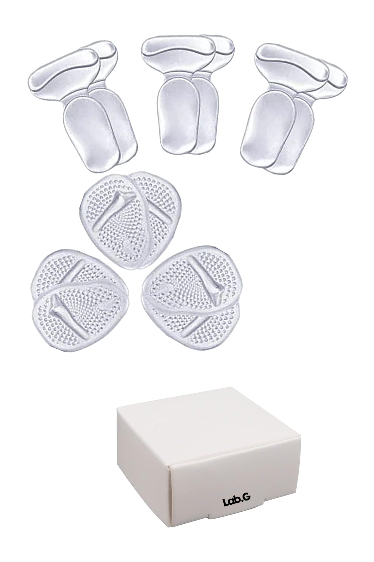Foto 1 | Almohadillas Tacón Y Plantilla De Gel Alivia El Dolor 6 Pares, Transparente