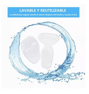 Foto 5 | Almohadillas Tacón Y Plantilla De Gel Alivia El Dolor 6 Pares, Transparente