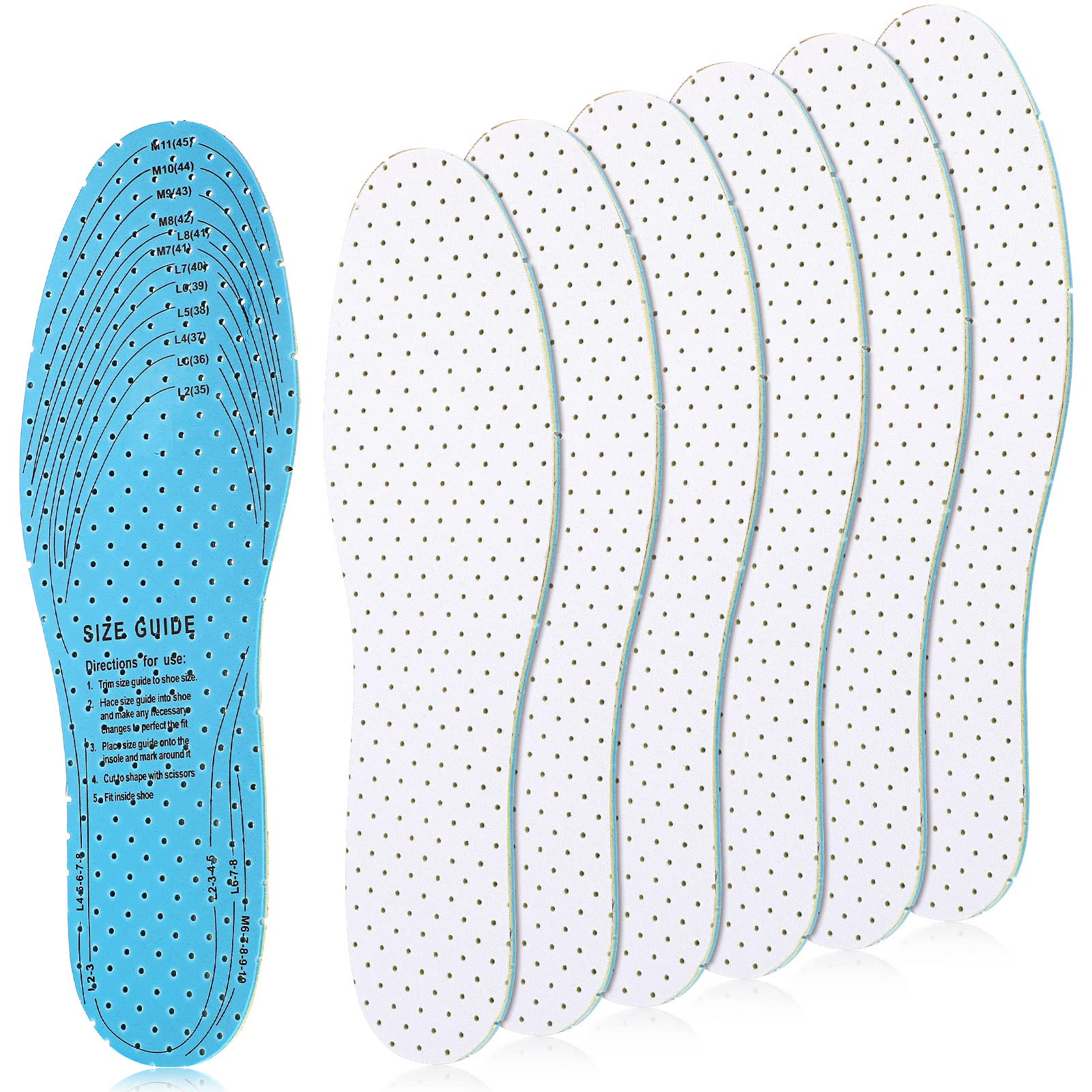 Plantillas para Zapatos Geyoga Doble Capa Látex 6 Pares - Venta Internacional