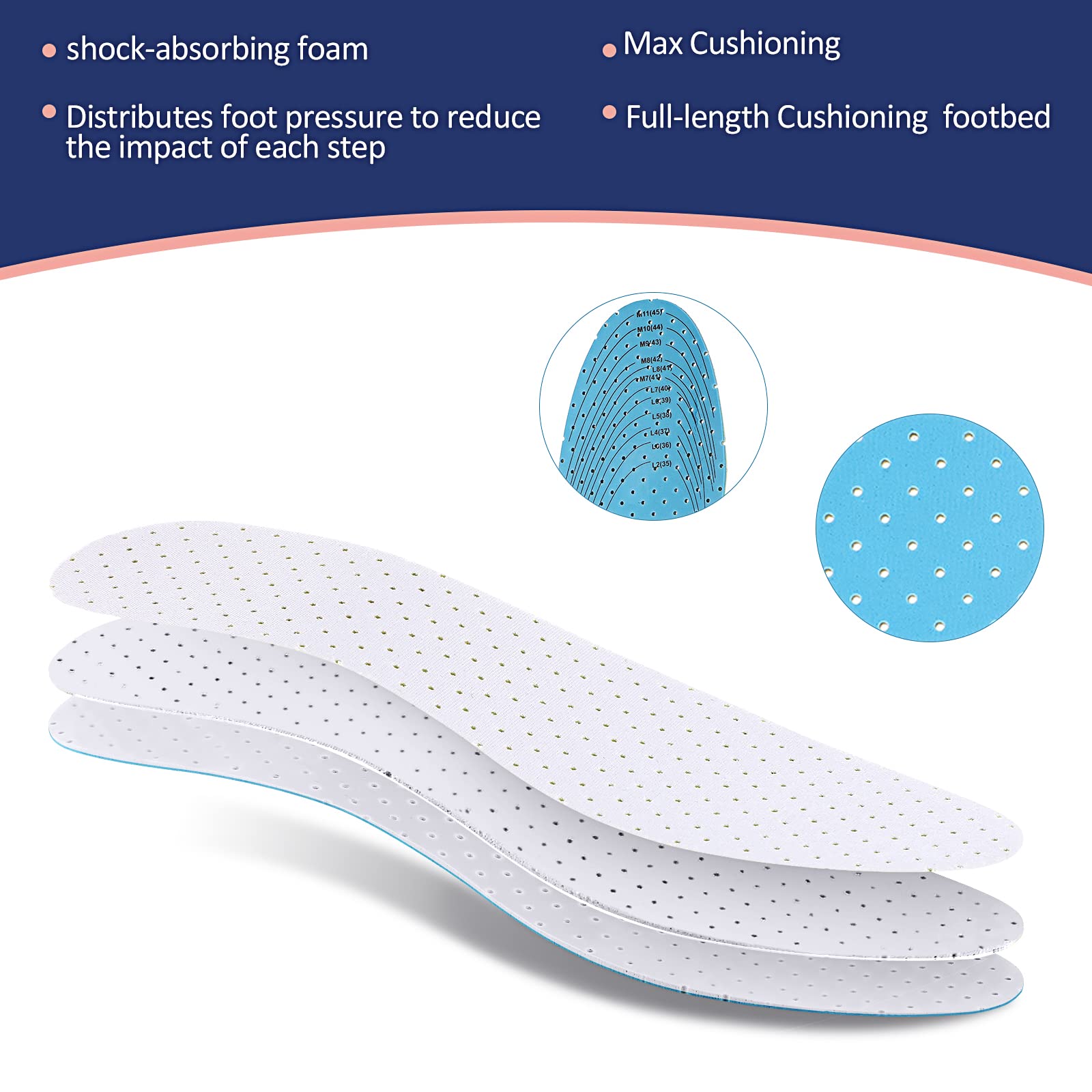 Foto 6 pulgar | Plantillas para Zapatos Geyoga Doble Capa Látex 6 Pares - Venta Internacional