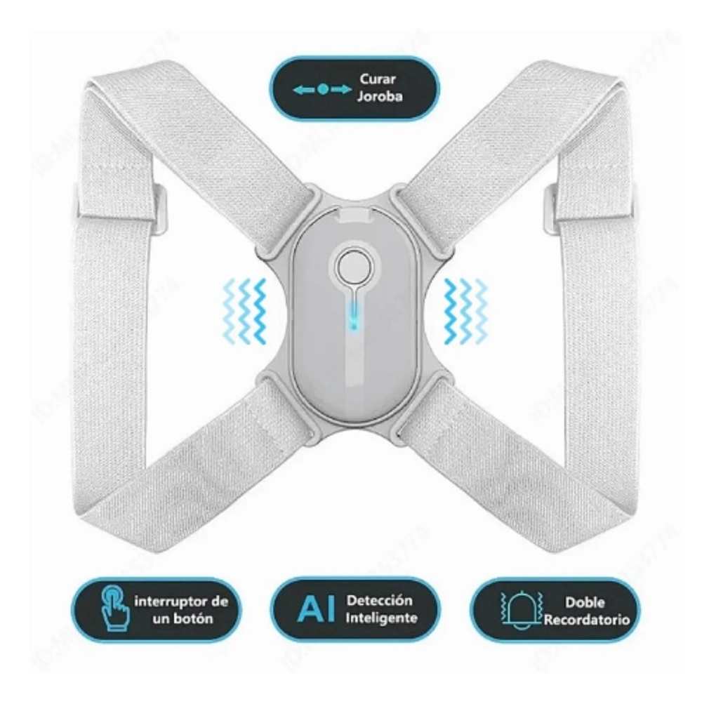 Foto 3 | Corrector de Postura Malubero color Plateado con Recordatorio de Sensor Inteligente