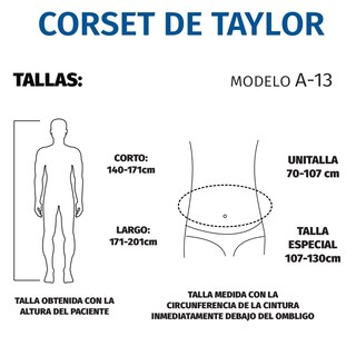 Foto 7 | Soporte Corporal Columna Vertebral Corset Corto Taylor A13 Tynor