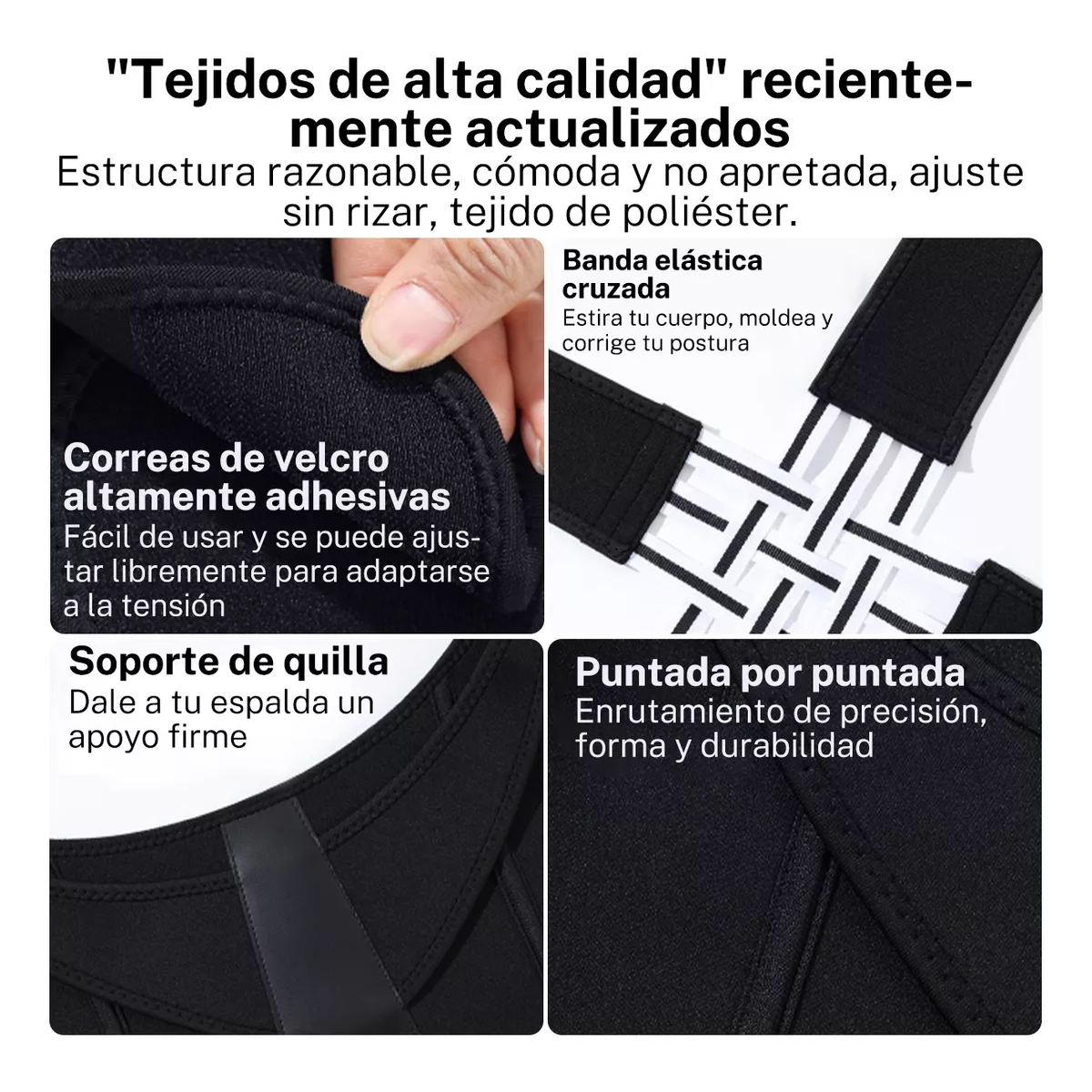 Foto 6 pulgar | Corrector De Postura Ortopédico Lumbar Talla Ch Eo Safe Imports Esi-15495 Negro