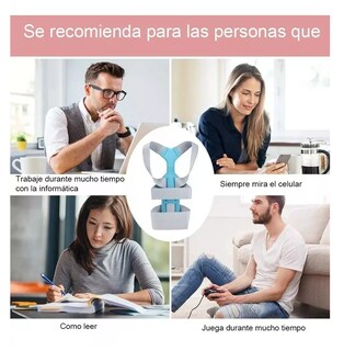 Foto 5 | Corrector De Postura Para Hombres Y Mujeres Con Placa Soporte Gris Talla S