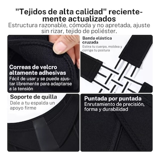 Foto 5 | Corrector De Postura Ortopédico Lumbar Talla L/xl Eo Safe Imports Esi-15496 Negro