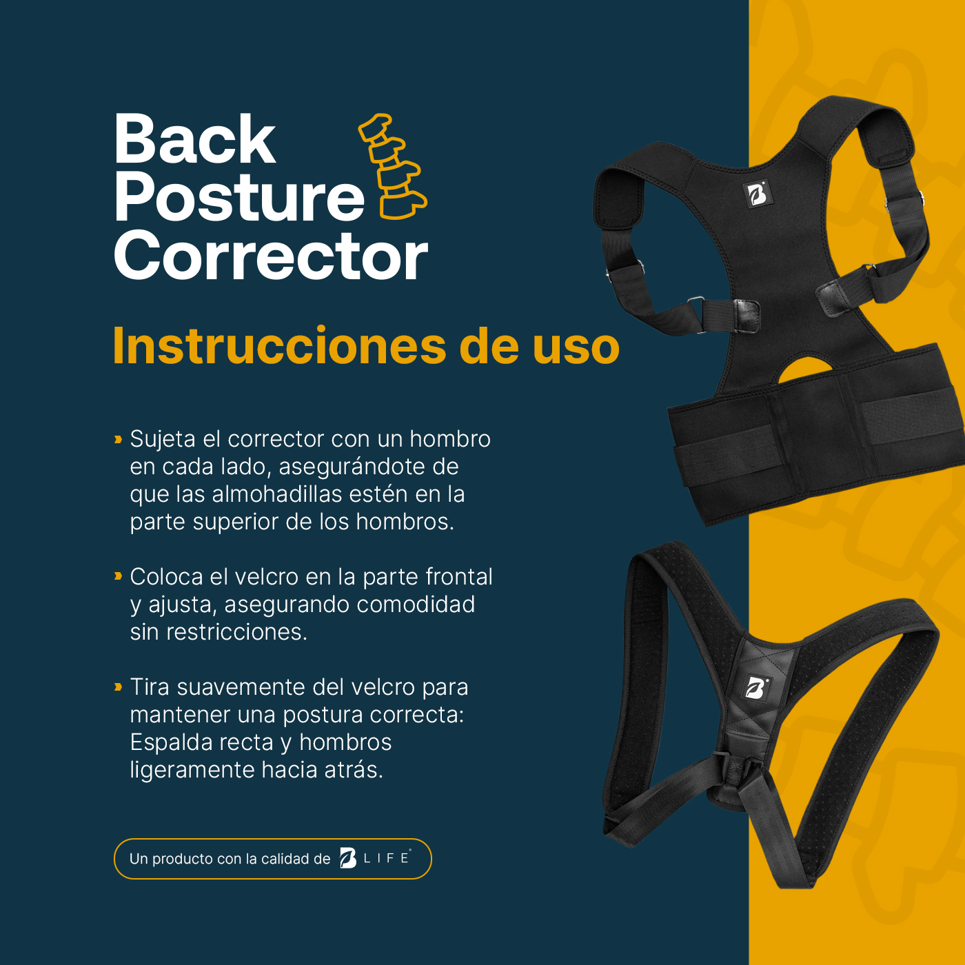 Foto 4 | Corrector De Postura. Alivio De Dolor De Espalda. Posture Corrector B Life.