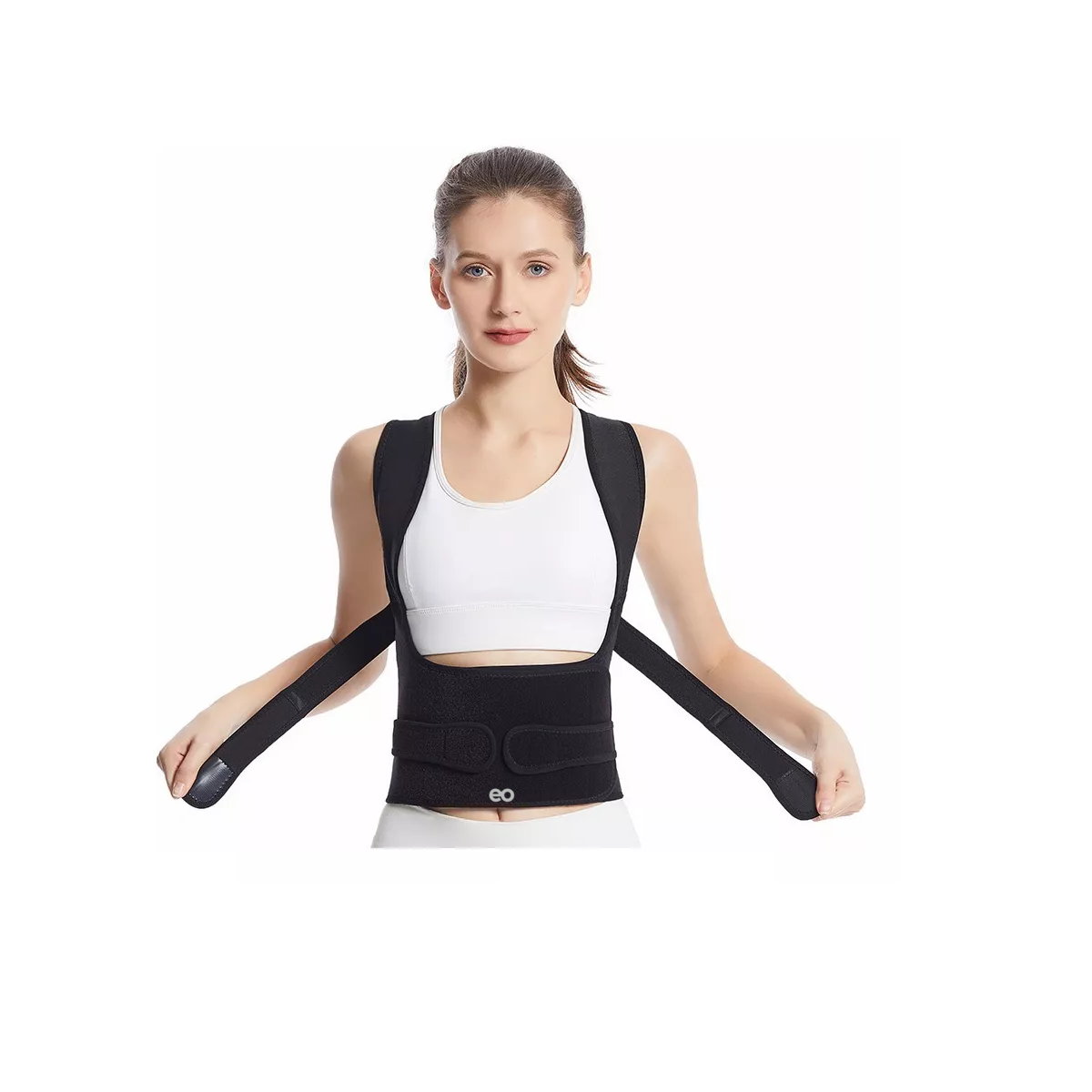 Language Corrector Postura Espalda Para Hombre Y Mujer Ajustable Talla M/g Eo Safe Imports Esi-12648 Negro