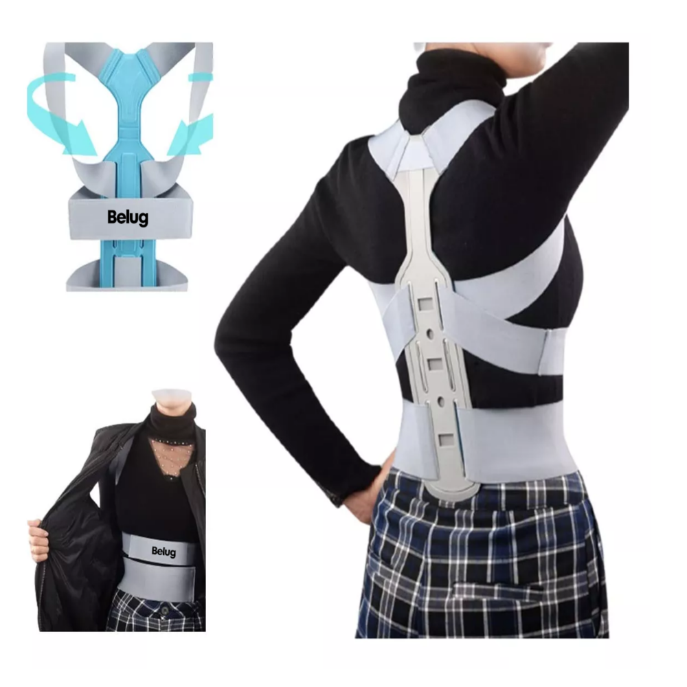 Foto 5 pulgar | Corrector De Postura Para Hombres Y Mujeres Con Placa Soporte Gris Talla S Belug
