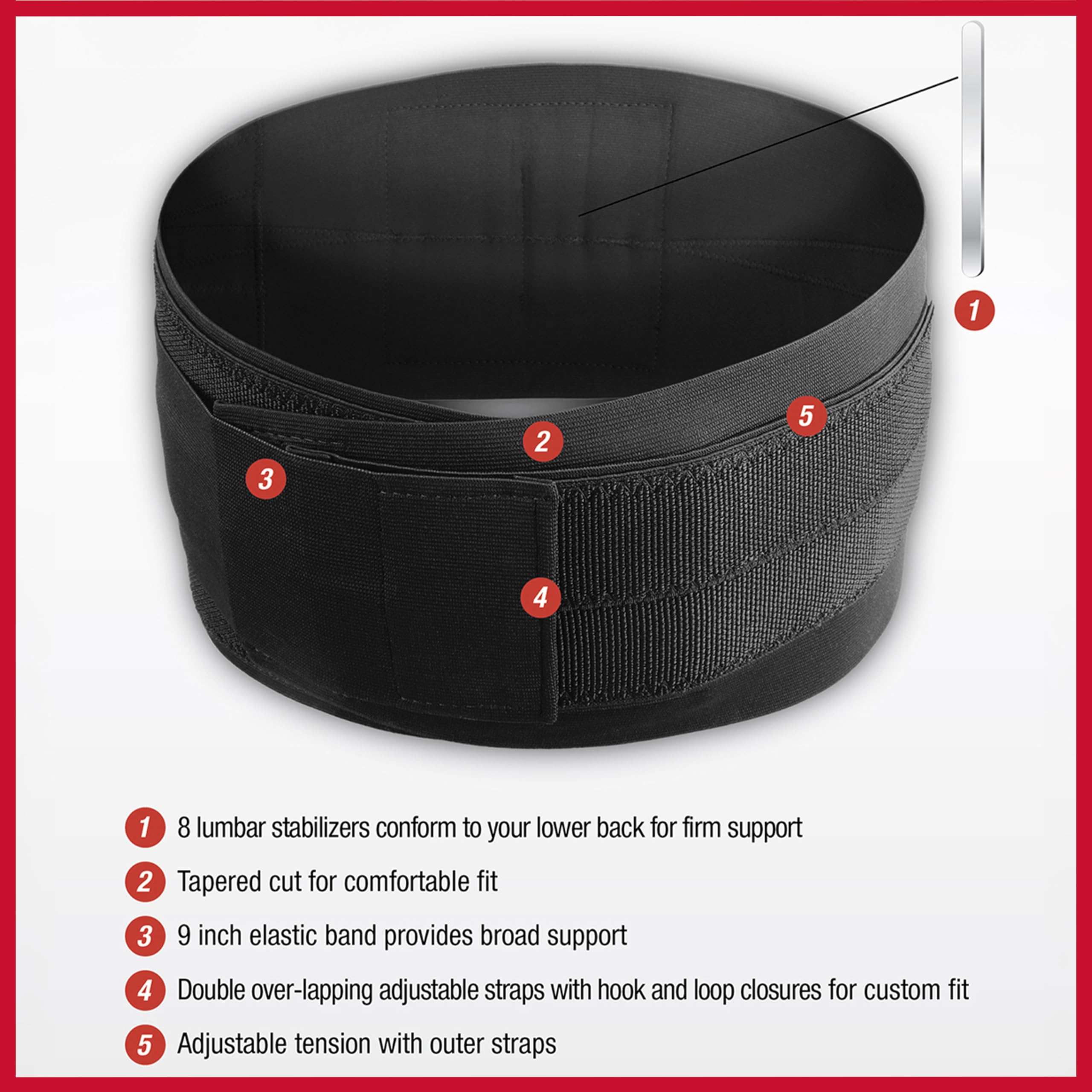 Foto 8 pulgar | Soporte Para Espalda Mueller Sports Medicine Ajustable Negro S/m - Venta Internacional.