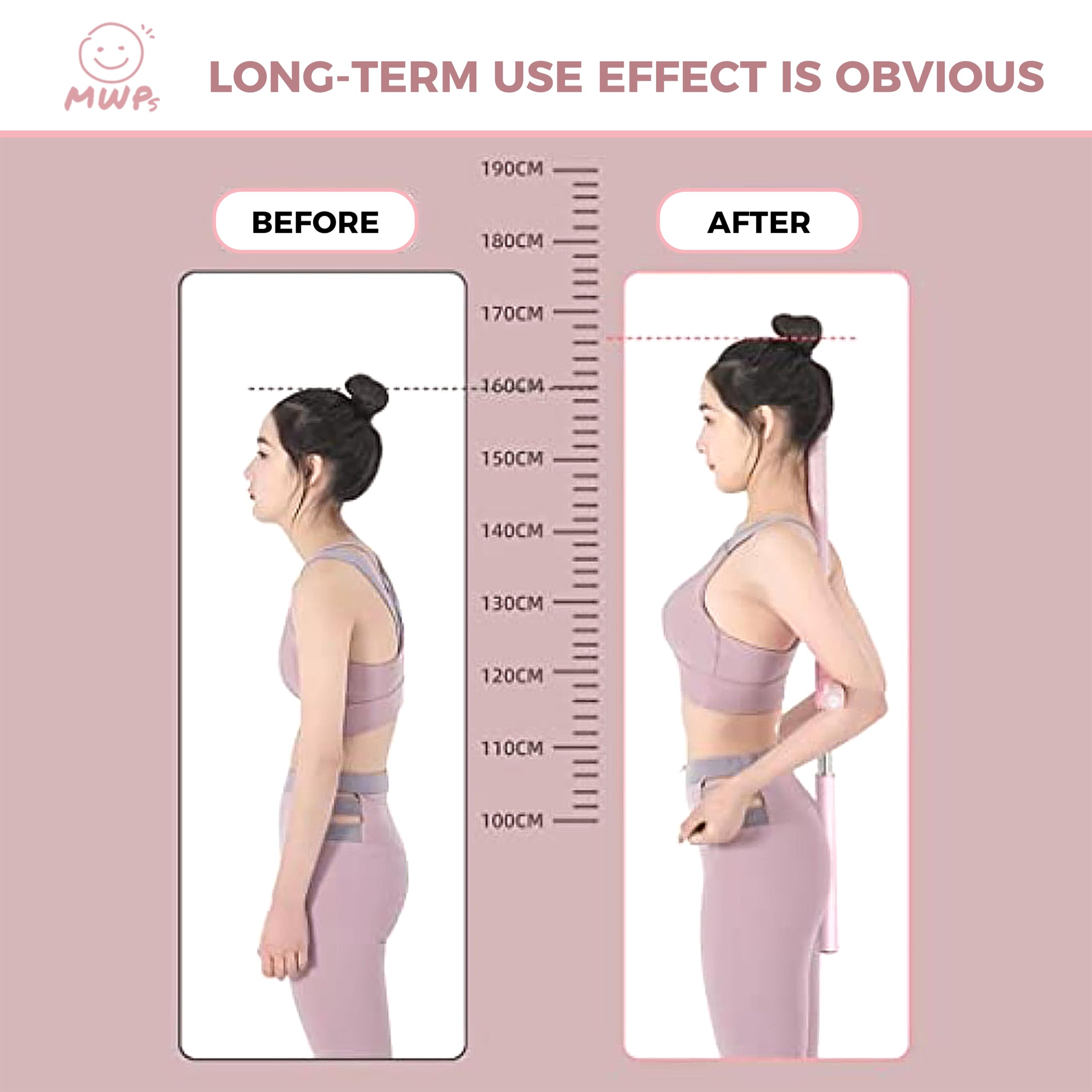Foto 6 pulgar | Alisador De Espalda Con Barra De Yoga Corrector De Postura Para Mujeres Y Hombres - Venta Internacional.