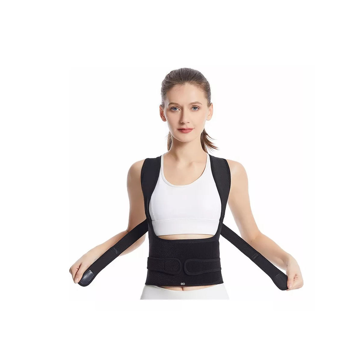 Corrector Postura Espalda Para Hombre Y Mujer Ajustable Talla G Eo Safe Imports Esi-12649-1 Negro
