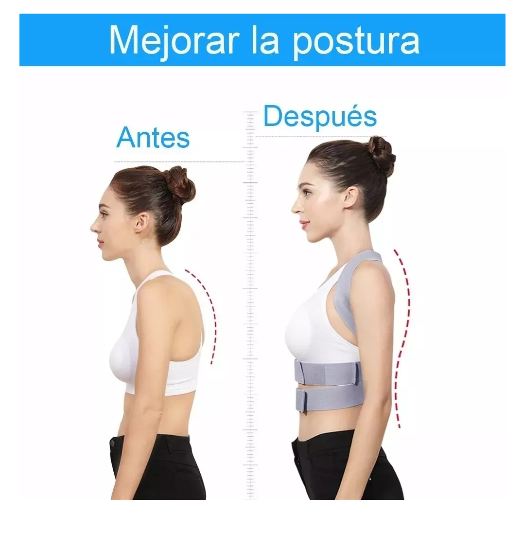 Foto 3 pulgar | Corrector De Postura Lab.g Para Hombres Y Mujeres Con Placa Soporte Gris Talla M
