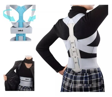 Foto 4 | Corrector De Postura Lab.g Para Hombres Y Mujeres Con Placa Soporte Gris Talla M