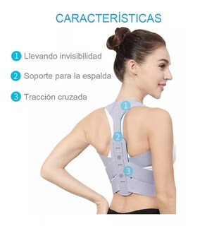 Foto 5 | Corrector De Postura Lab.g Para Hombres Y Mujeres Con Placa Soporte Gris Talla M