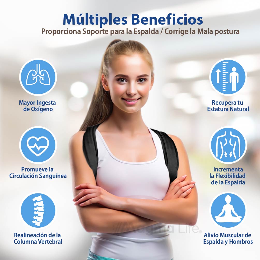 Foto 7 pulgar | Magma Life Corrector De Postura Transpirable: Solución Para Corregir La Postura De Espalda Alta En Hombres Y Mujeres