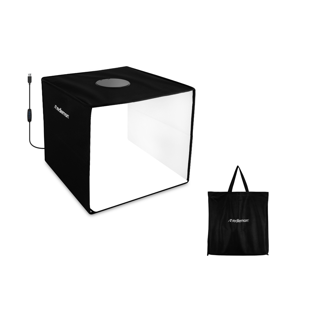 Foto 2 | Caja de Luz para Fotografía Profesional con Aro de Luz 40x40 cm