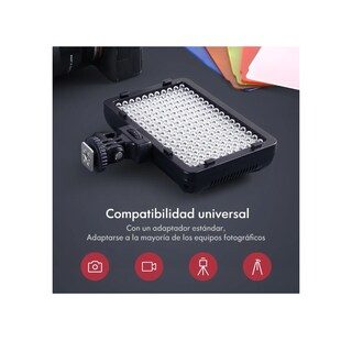 Foto 2 | Lámpara de Vídeo Malubero Regulable Con Batería Luz con 176 LEDS