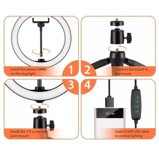 Foto 6 | Lampara Aro Luz Led 10 Pulgadas Con Tripíe Portátil 2.10m