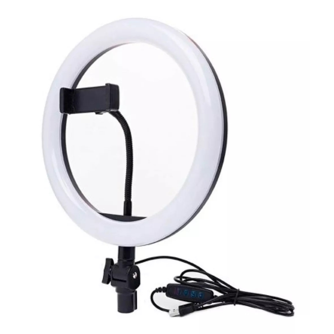 Foto 6 | Lámpara Aro de Luz LED QX-260 color Blanco con Soporte para Celular Ring Fill