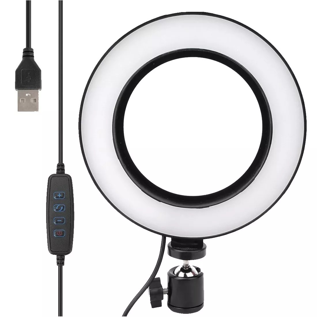 Foto 7 | Lámpara Aro de Luz LED QX-260 color Blanco con Soporte para Celular Ring Fill