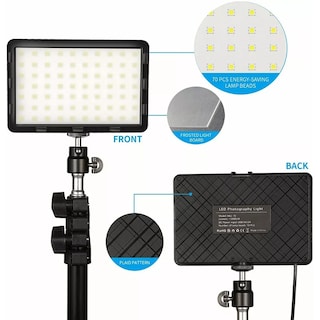 Foto 3 | Kit Iluminación Led Regulable para Fotografía Eo Safe Imports ESI-9655 Negros USB 2 Piezas